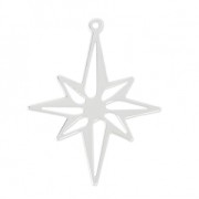 Colgante rosa de los vientos 26x21 mm de Plata 925 x1