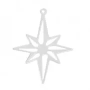 Colgante rosa de los vientos 26x21 mm de Plata 925 x1