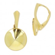 Ganchos pendientes cabuchón para Rivoli 1122 12 mm Plata 925 dorado con oro finox2