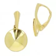 Ganchos pendientes cabuchón para Rivoli 1122 12 mm Plata 925 dorado con oro finox2