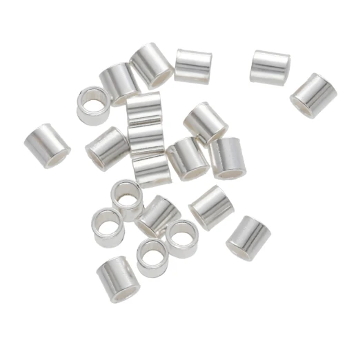 Chafas tubo 2x2 mm de Plata 925 x50