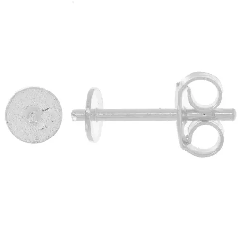 Ganchos pendientes para semi-perforados 4 mm - 0.9 mm caña en Plata 925 x2