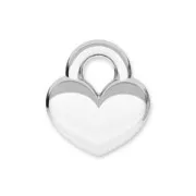 Dije Corazón - De Fabricación Europea - 9x8 mm de Plata x1