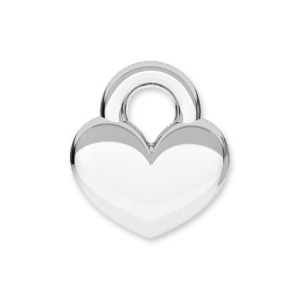Dije Corazón - De Fabricación Europea - 9x8 mm de Plata x1