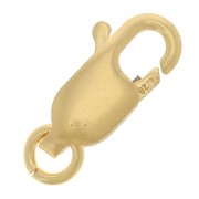 Cierre de langosta de 11 mm de largo con baño de oro (oro laminado) x1