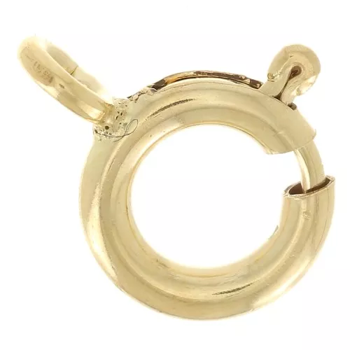 Fermoir à ressort 8 mm con anillo abierto Gold filled x1