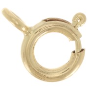 Cierre de reasa 7 mm con anillo cerrada Gold filled x1