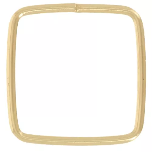 Anillo cuadrado cerrado de 15 mm - Oro laminado x1