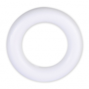 Corona de Navidad de poliestireno 25 cm Blanco x1