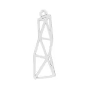 Colgante rectángulo de origami 23.4 mm de Plata 925 x1