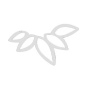 Colgante / Entrepieza Hojas 13 mm de Plata 925 x1