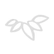 Colgante / Entrepieza Hojas 13 mm de Plata 925 x1