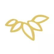 Colgante / Entrepieza Hojas 13 mm de Plata 925 dorado con oro fino x1