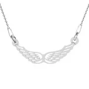 Entrepieza 2 anillas alas 25.5x9.5 mm de Plata 925 dorado rosa x1