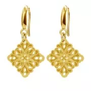 Entrepieza/Colgante mandalas 12 mm de Plata 925 dorado con oro fino x1