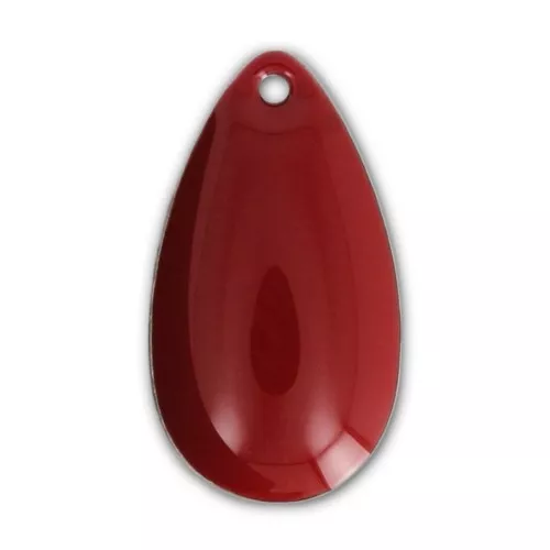 Gotas de lentejuelas de metal y resina epoxi 21x11,5 mm - Rojo oscuro x8
