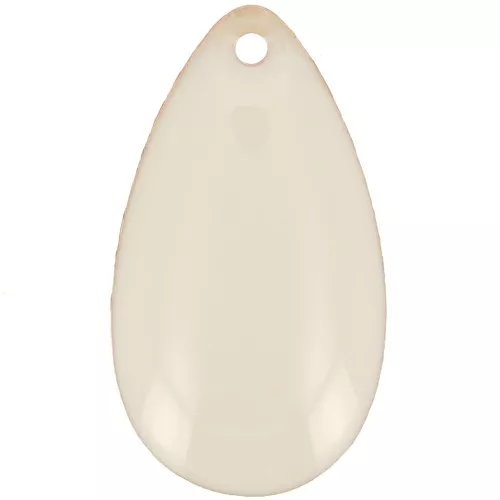Dijes gotas de metal y resina epoxi 21x11.5mm Color Crema x 8