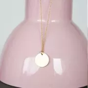 Dijes de metal diamantado redondo 15 mm dorado x5