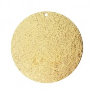 Dije de metal diamantado redondo 35 mm dorado x1