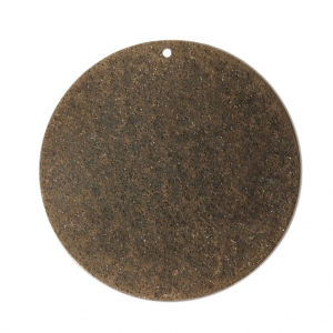 Dije de metal diamantado redondo 35 mm bronce x1