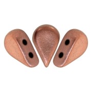 Cuentas de vidrio Amos® por Puca® 5x8 mm Light Copper Mat x10g