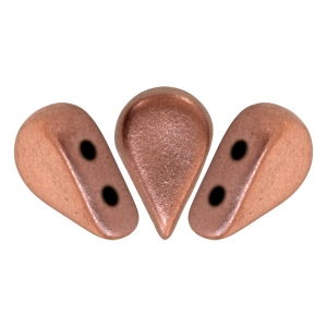 Cuentas de vidrio Amos® por Puca® 5x8 mm Light Copper Mat x10g