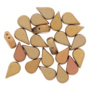 Cuentas de vidrio Amos® por Puca® 5x8 mm Gold Iris Mat x10g