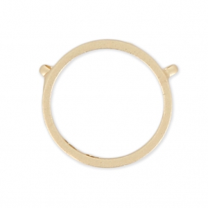 Entrepieza círculo 13 mm dorado satinado x1