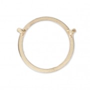 Entrepieza círculo 13 mm dorado satinado x1