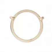 Entrepieza círculo 13 mm dorado satinado x1