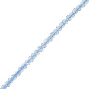 Redondas planas facetadas 2x1.5mm Luster Transparent Blue x34cm
