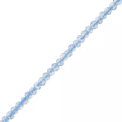 Redondas planas facetadas 2x1.5mm Luster Transparent Blue x34cm
