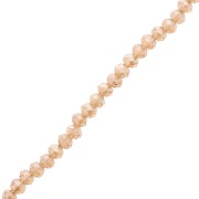 Redondas planas facetadas 3.5x3 mm Luster Topaz Gold x35cm