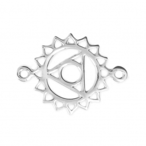 Entrepieza Chakra garganta 2 anillas 20x15 mm de Plata 925 x1