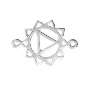 Entrepieza Chakra plexo solar 2 anillas 20x15 mm de Plata 925 x1