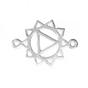 Entrepieza Chakra plexo solar 2 anillas 20x15 mm de Plata 925 x1