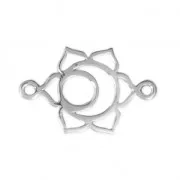 Entrepieza Chakra sacro 2 anillas 20x15 mm de Plata 925 x1