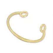 Anillo jonc 2 anillas de Plata 925 chapado oro 18 kilates 3 micras x1