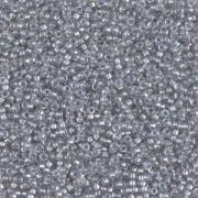 Rocalla Miyuki 15/0 242 - Spkl Pewter Lined Crystal x8g