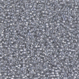Rocalla Miyuki 15/0 242 - Spkl Pewter Lined Crystal x8g