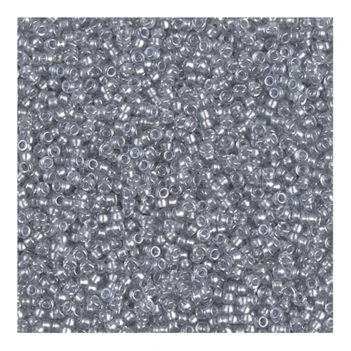 Rocalla Miyuki 15/0 242 - Spkl Pewter Lined Crystal x8g