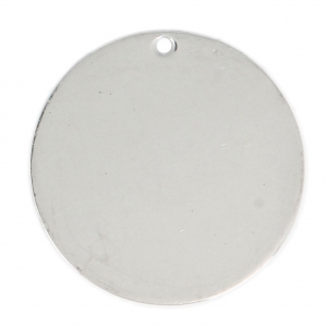 Medalla redonda 25 mm de Acero inoxidable x1