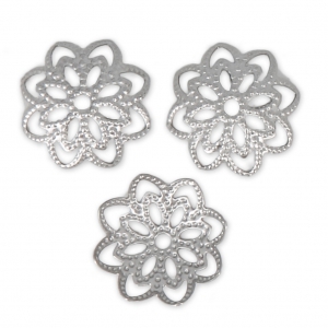 Casquillas filigranadas 10 mm de Acero Inox x20