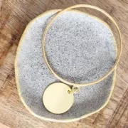 Cequí ajado 25 mm Dorado con oro fino x1