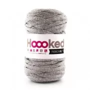 Hoooked Ribbon XL DMC - Ovillo Jersey Silver Glitter x 85m