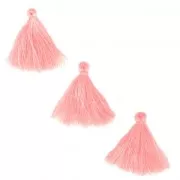 Pompones de imitación algodón 26-30 mm Baby Pink x10