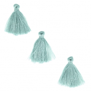 Pompones de imitación algodón 26-30 mm Light Teal x10