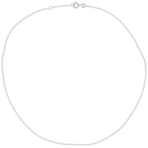 Gargantilla cadena eslabones esclava - De Fabricación Europea - 1.6 mm de Plata 925 x40 cm