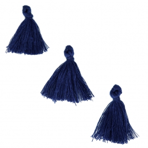 Pompones de imitación algodón 26-30 mm Azul Marino x10