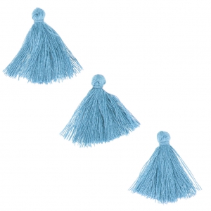 Pompones de imitación algodón 26-30 mm Azul Claro x10